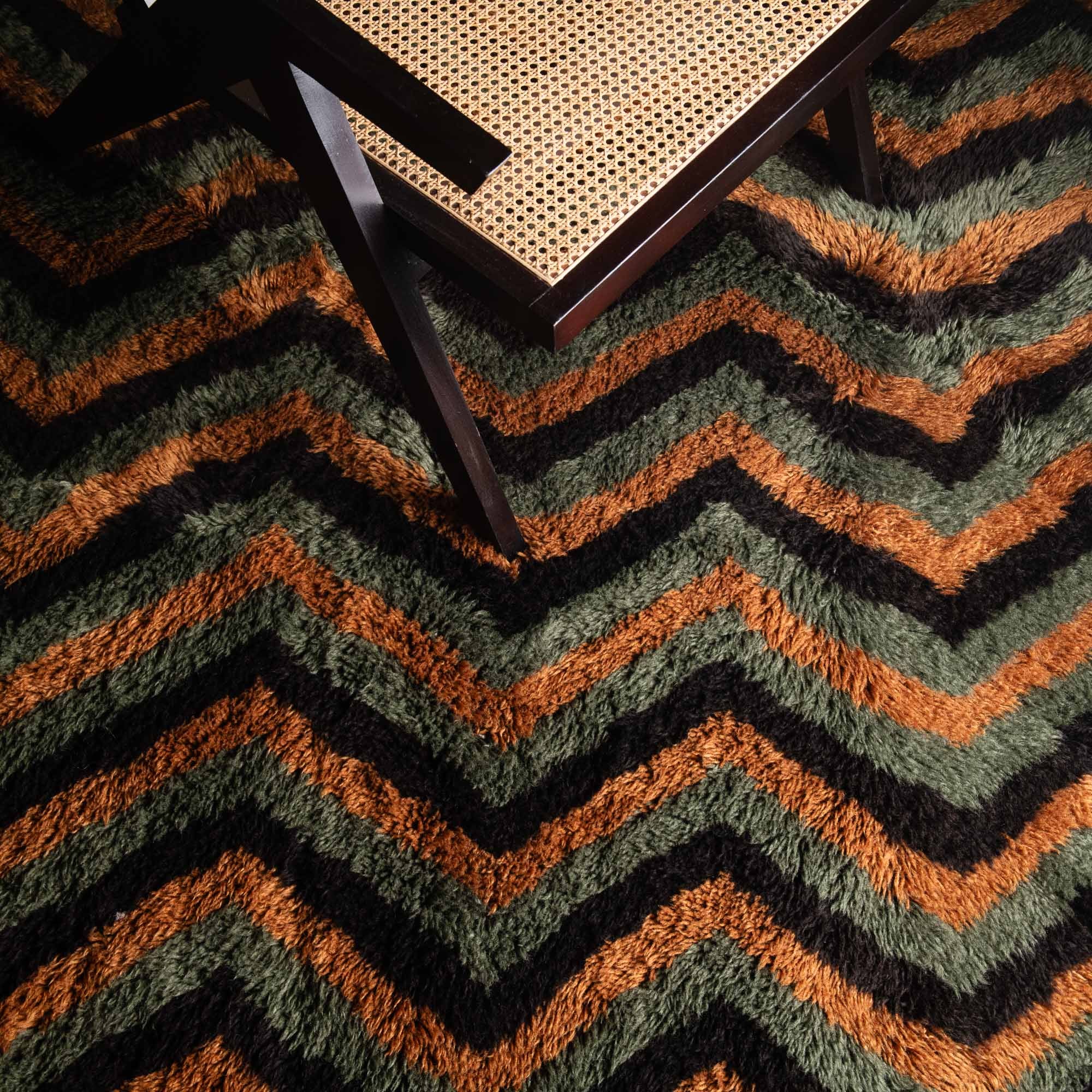 Winding track - Luxury Shag Moroccan Rug