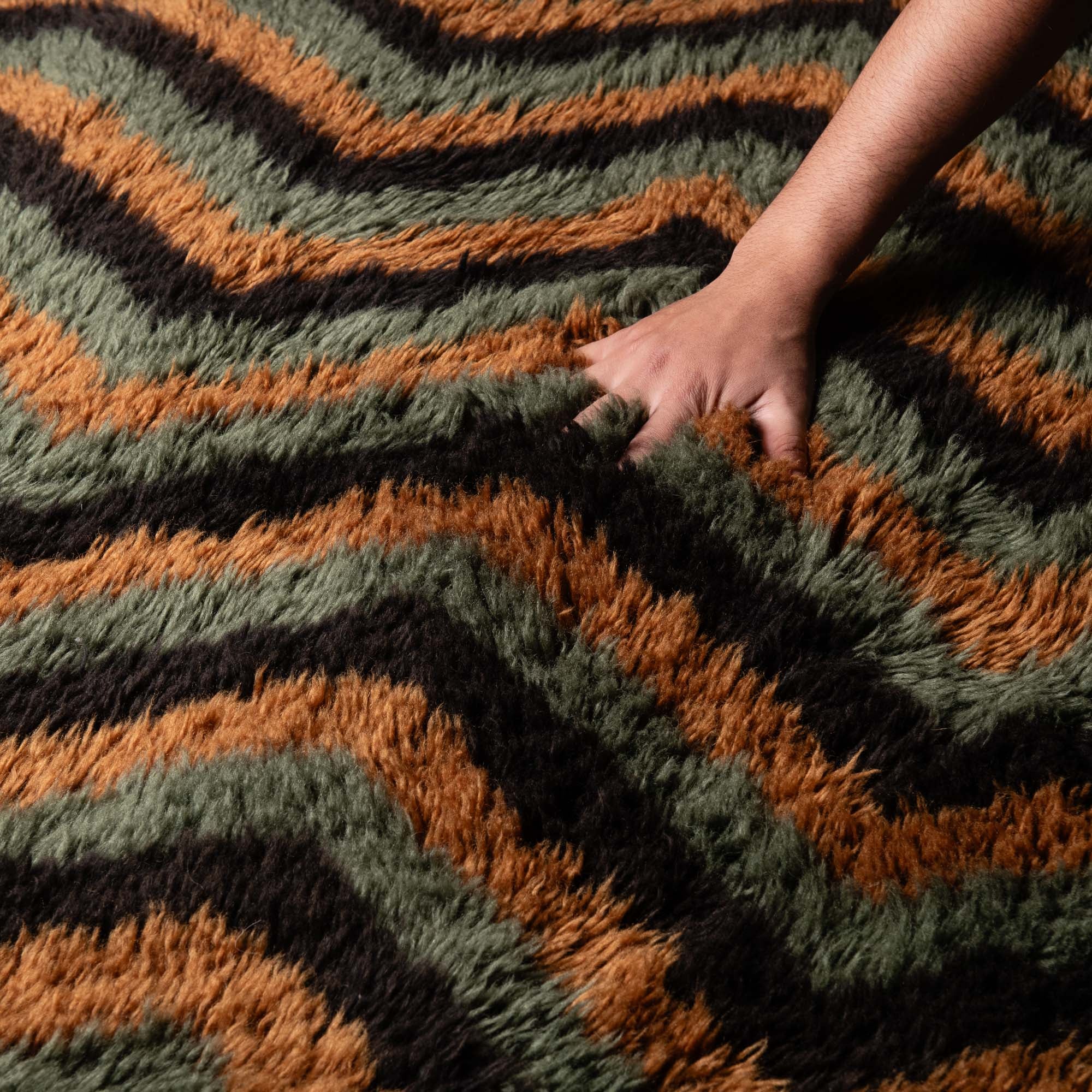 Winding track - Luxury Shag Moroccan Rug