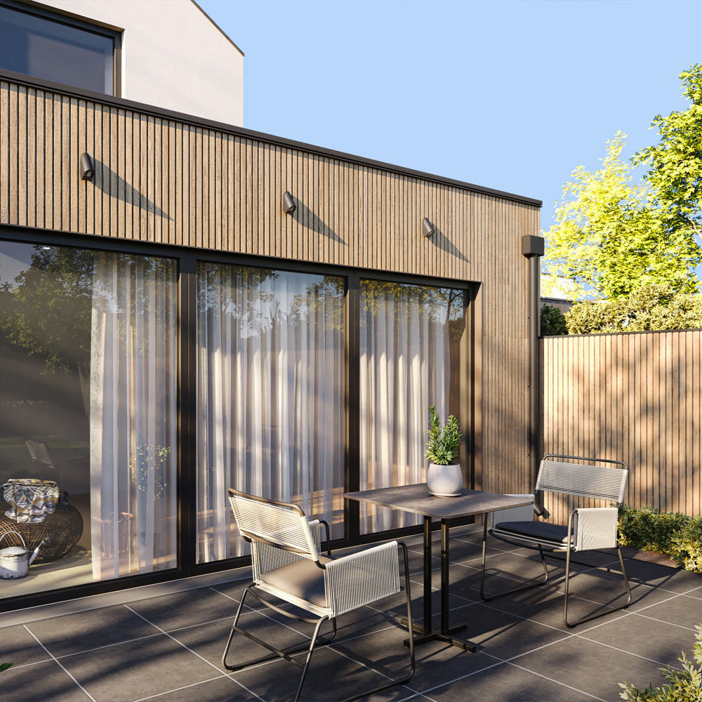 Exterior Wood-Look Composite Slat Panels