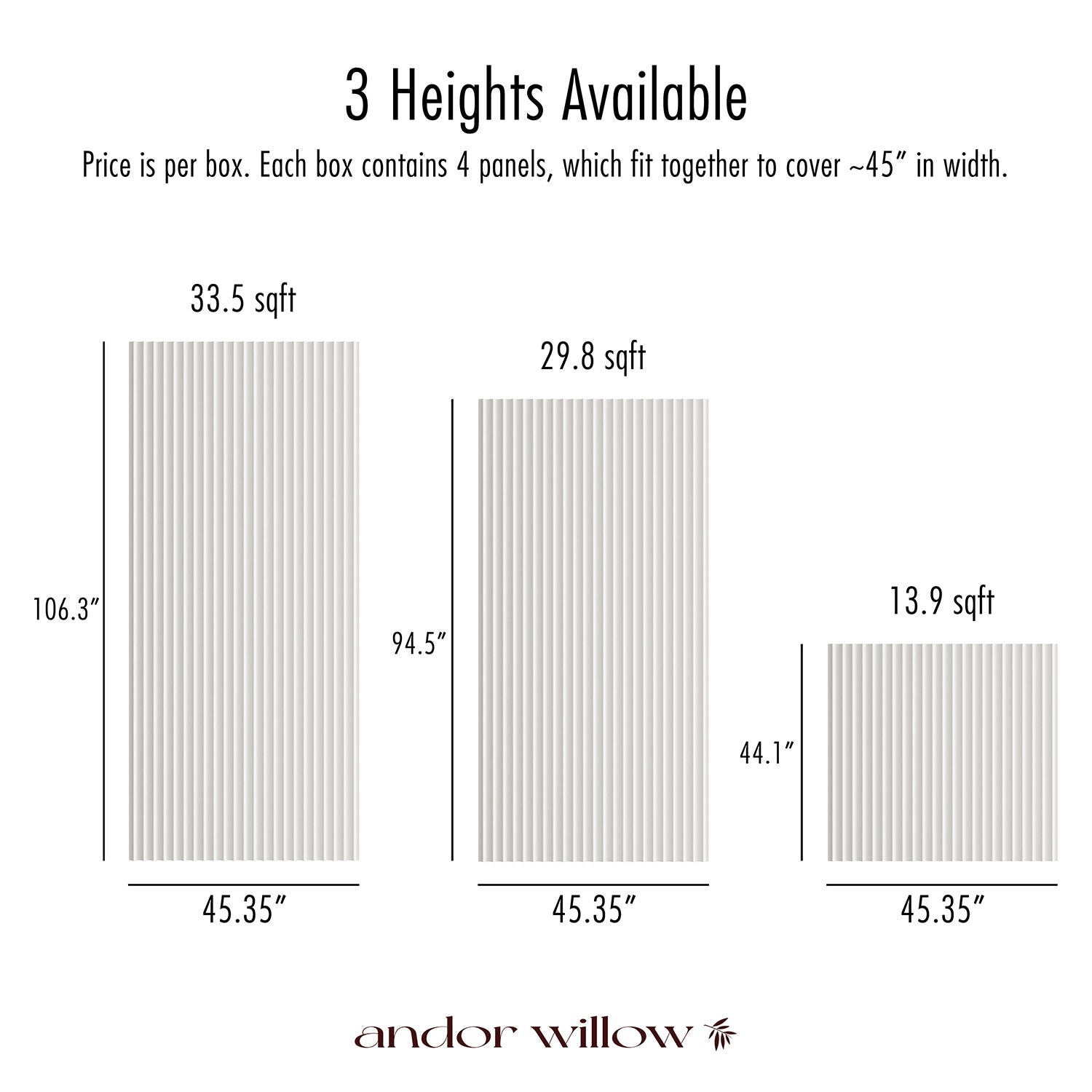 Paintable Wide Fluted Wall Panels