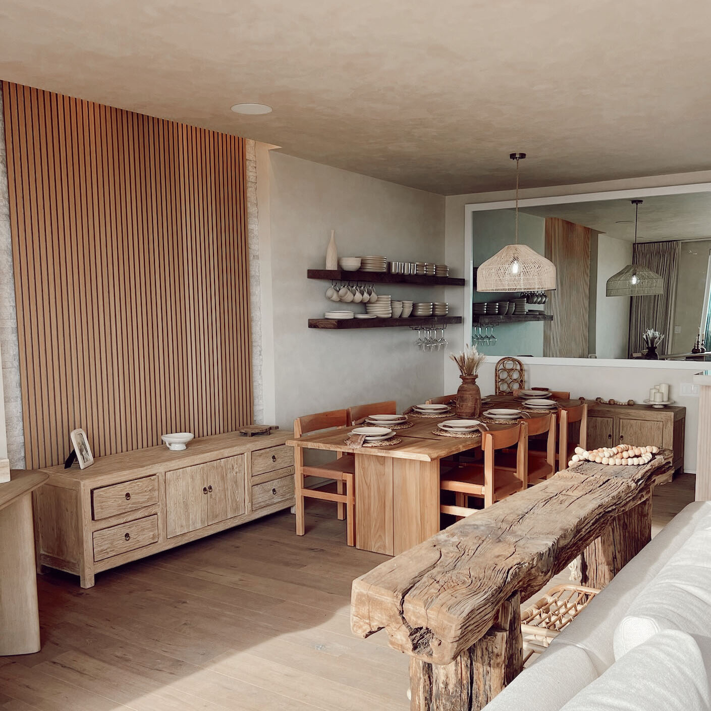 White Oak (Grey Felt) Willow Panel